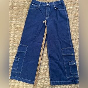BDG Relaxed Fit Womens Wide Leg Skater Cargo Jeans Size 32